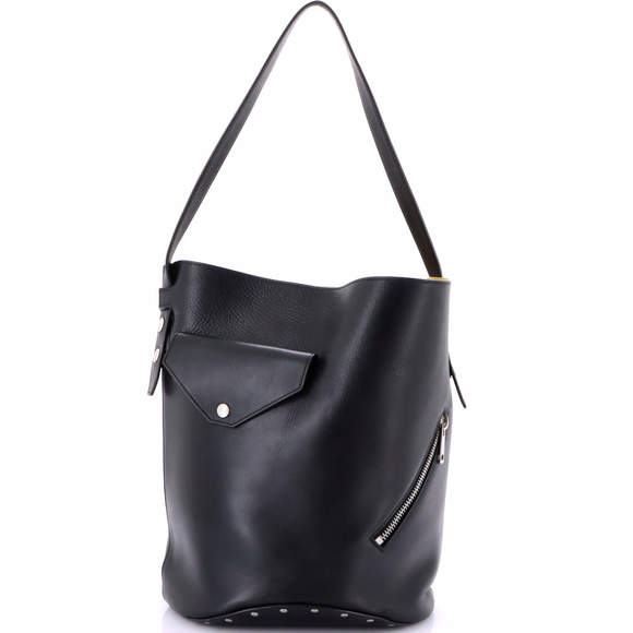 Celine Small Biker Bucket Shoulder Bag Calfskin - Picture 1 of 5